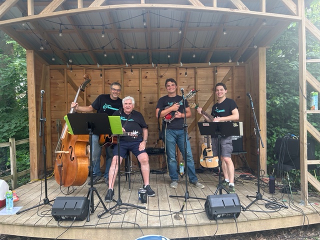 The Greenwoods performing live in the beer garden